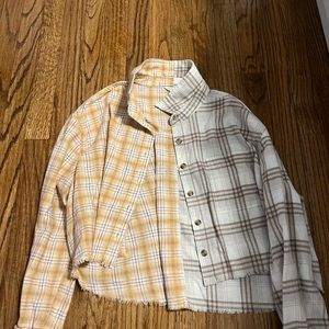 American eagle cropped flannel